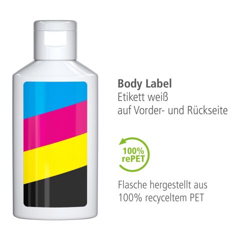 50 ml Flasche - Handbalsam &quot;Ingwer-Limette&quot; - Body Label Weiß | 4C &quot;Body Label&quot; glänzend