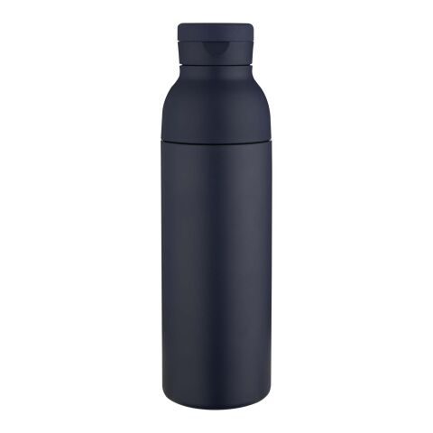 Illuminate 650 ml RCS-zertifizierte doppelwandige Trinkflasche aus recyceltem Edelstahl mit 3-teiligem Deckelset Standard | navy | ohne Werbeanbringung | Nicht verfügbar | Nicht verfügbar