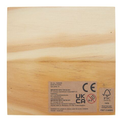 Strobus Tic-Tac-Toe Spiel aus Holz Standard | natur | ohne Werbeanbringung | Nicht verfügbar | Nicht verfügbar