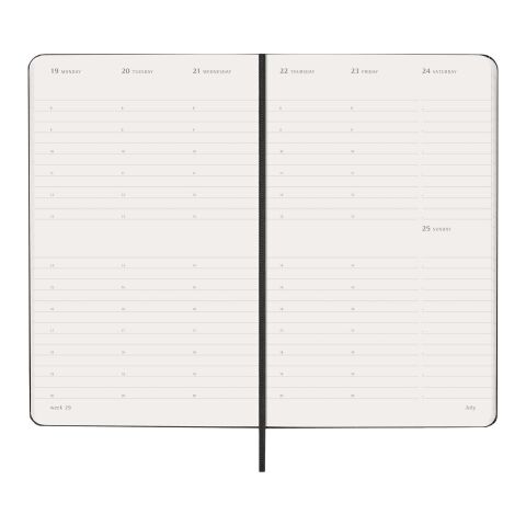 Moleskine Hardcover 12 Monate Wochenkalender L vertikal Standard | schwarz | ohne Werbeanbringung | Nicht verfügbar | Nicht verfügbar