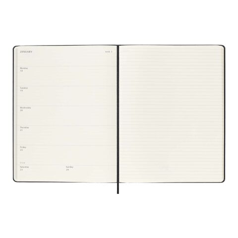 Moleskine Hardcover 12 Monate Wochenkalender XL Standard | schwarz | ohne Werbeanbringung | Nicht verfügbar | Nicht verfügbar