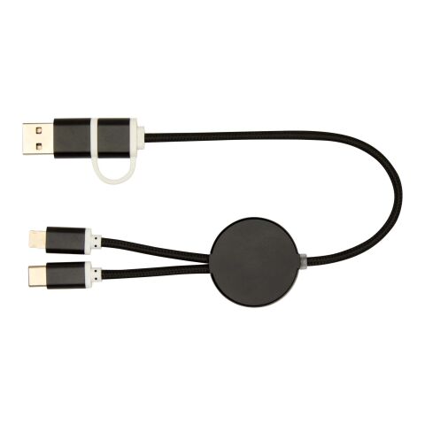 Alasia 30 cm 5-in-1 Kabel aus recyceltem Kunststoff für Datenübertragung und 27W Schnellladung Standard | schwarz | ohne Werbeanbringung | Nicht verfügbar | Nicht verfügbar