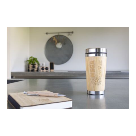 Doppelwandiger Isolierbecher &#039;Singapur&#039; (400 ml) Braun | ohne Werbeanbringung | Nicht verfügbar | Nicht verfügbar