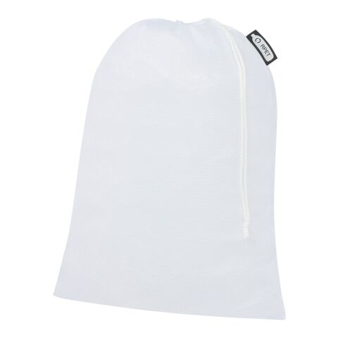 recycelter Polyester-Zuziehbeutel, 30 x 41 cm. weiß | Sublimation | vollflächig | 300 mm x 820 mm