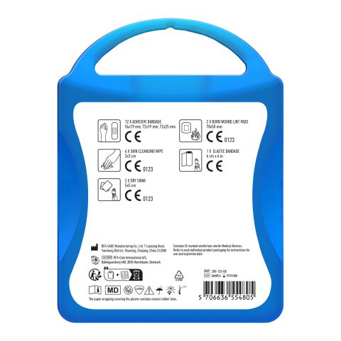 mykit, first aid, kit transparent blau | Nicht verfügbar | 1-farbiger Digitaler Aufkleber | Vorderseite | 90 mm x 127 mm