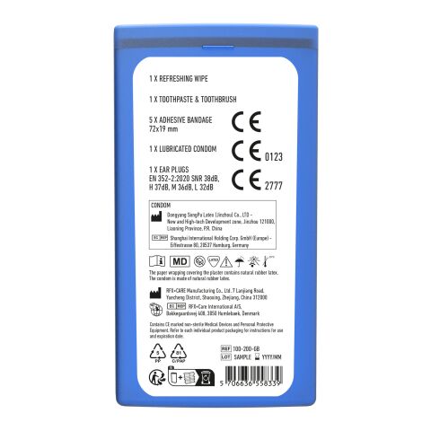 mykit, first aid, kit, festival, party transparent blau | ohne Werbeanbringung | Nicht verfügbar | Nicht verfügbar