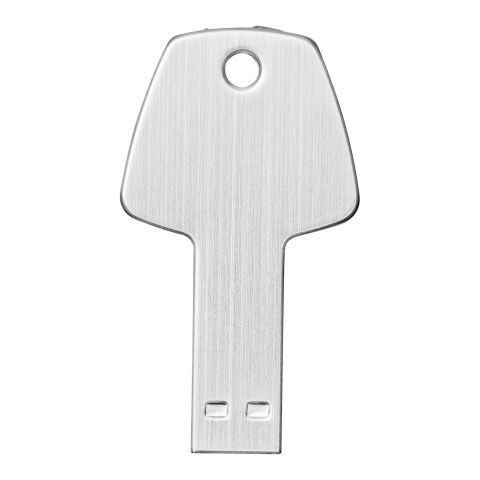 USB-Stick Schlüssel silber | 64 GB | 1-farbiger Tampondruck | Rückseite | 20 mm x 8 mm