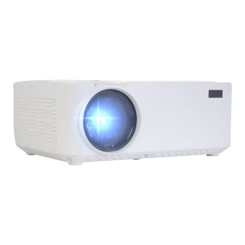 Prixton Goya P10 Projektor in Geschenkbox Standard | weiß | 1-farbiger Digitaler Aufkleber | Vorderseite | Ø 55 mm