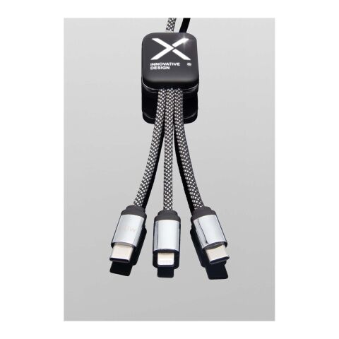 SCX.design C33 60W Typ C Ladekabel mit doppeltem Leuchtlogo Standard | heather schwarz | ohne Werbeanbringung | Nicht verfügbar | Nicht verfügbar