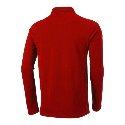 Oakville Langarm Poloshirt rot | L