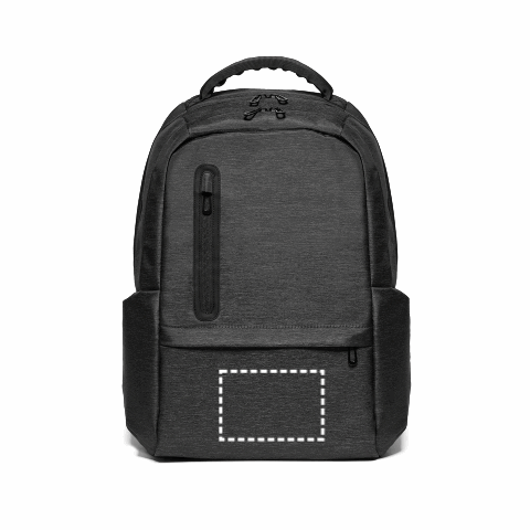 RE-BOSTON. Wasserabweisender 2Tone-Laptop-Rucksack aus recyceltem Nylon mit 210D-Fach schwarz | ohne Werbeanbringung | Nicht verfügbar | Nicht verfügbar | Nicht verfügbar