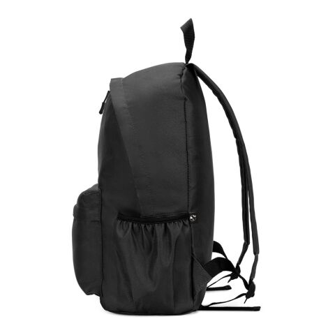 ROSARIO. Klassischer Rucksack mit zeitlosem Design aus recyceltem 600D Polyester schwarz | ohne Werbeanbringung | Nicht verfügbar | Nicht verfügbar | Nicht verfügbar