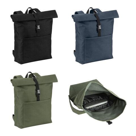 ATENAS. Laptop-Rucksack aus 600D mit 210D Innenfutter 17.3&quot; Schwarz | ohne Werbeanbringung