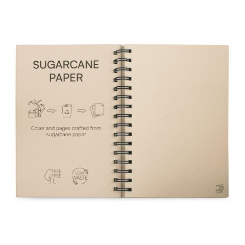 PROUST. A5 Notizbuch mit Ringen, fester Einband, aus Zuckerrohrpapier (80% zuckerrohr) mit unbedruckte Seiten Blau | ohne Werbeanbringung | Nicht verfügbar | Nicht verfügbar | Nicht verfügbar