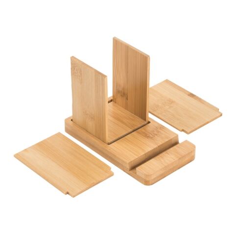 ERWIN. Schreibtischset mit Handyhalter und Becher Beige | ohne Werbeanbringung