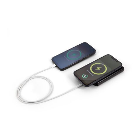 WRIGHT 10. Magnetische Powerbank mit Schnellladefunktion aus recyceltem Aluminium und recyceltem ABS, 10'000 mAh schwarz | ohne Werbeanbringung | Nicht verfügbar | Nicht verfügbar | Nicht verfügbar