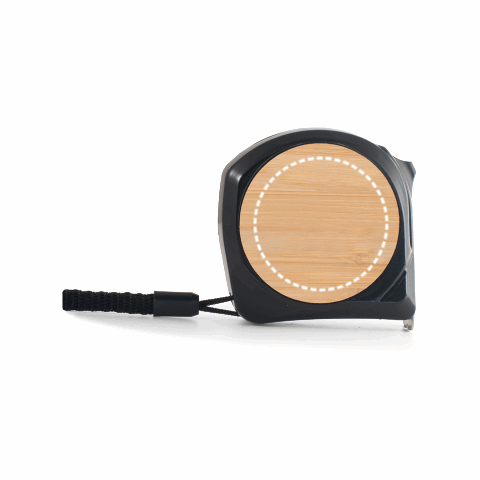 ODENSE V. 5 Meter Maßband aus recyceltes ABS (100% rABS) und Bambus schwarz | ohne Werbeanbringung | Nicht verfügbar | Nicht verfügbar