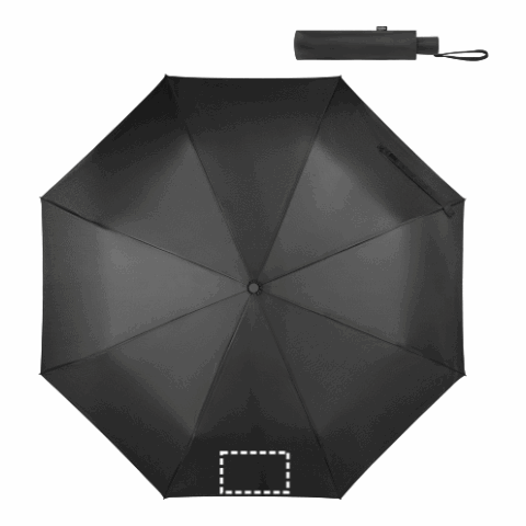 CIMONE. Faltbarer Regenschirm aus recyceltem Polyester (100% rPET) 190T Pongé mit automatischer Öffnung schwarz | ohne Werbeanbringung | Nicht verfügbar | Nicht verfügbar | Nicht verfügbar