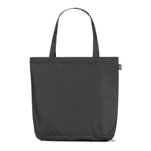 SKYLAR. 2-in-1-Regenschirm mit Einkaufstasche inklusive. Dieser ist aus recyceltem Polyester schwarz | ohne Werbeanbringung | Nicht verfügbar | Nicht verfügbar | Nicht verfügbar