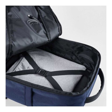 Belfast Rucksack 20L aus rPET. Handgepäckgeeignet. Geeignet für Laptops bis 17" Marineblau