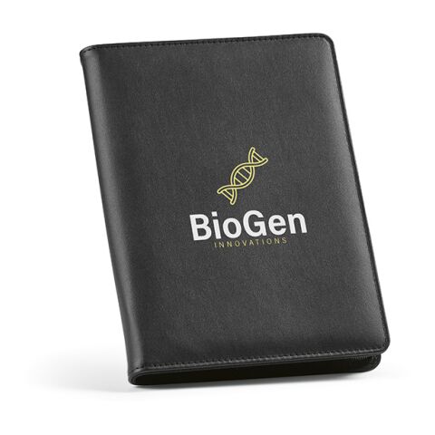 Orwell A5-Mappe aus rPU. Notizblock mit 64-seitigem FSC und Reißverschluss Schwarz | ohne Werbeanbringung | Nicht verfügbar | Nicht verfügbar | Nicht verfügbar