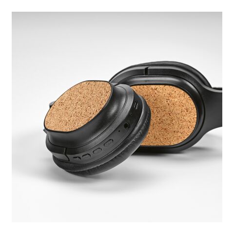 Faraday Kopfhörer aus rABS und Kork, 400 mAh. 8 Stunden Wiedergabezeit Schwarz | ohne Werbeanbringung | Nicht verfügbar | Nicht verfügbar | Nicht verfügbar