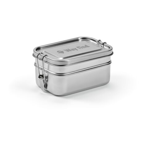 Picasso Lunchbox recy.Edelstahl, 1240 ml. Mit seitlichen Verschlussklammern Silber | ohne Werbeanbringung | Nicht verfügbar | Nicht verfügbar | Nicht verfügbar
