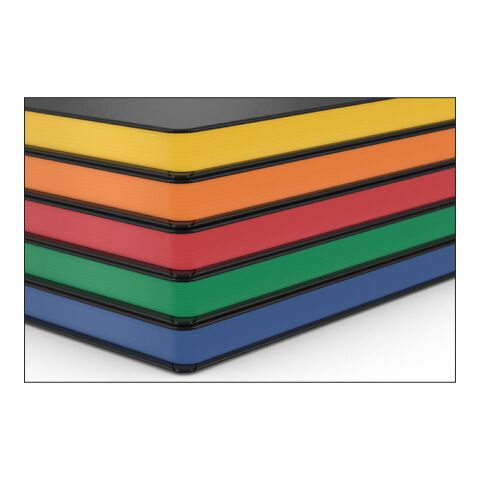 Notizbuch Hardcover Color-Book Ausstattung farbig Gelb | DIN A5 | ohne Werbeanbringung | Winkelkaro | Siebdruck-Digital inkl.