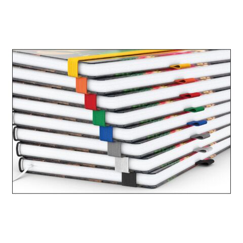Notizbuch Match-Book Papier-Hardcover individuell bedruckt Gelb | DIN A4 | ohne Werbeanbringung | matt | Cremefarben/Winkelkaro