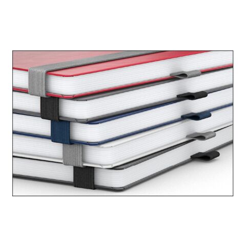 Notizbuch Vision-Book Kunstleder-Hardcover matt-farbig Anthrazit | DIN A5 | ohne Werbeanbringung | Hochweiß/Winkelkaro | Kupferprägung inkl.
