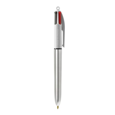 BIC® 4 Colours Shine Kugelschreiber Weiß-silber