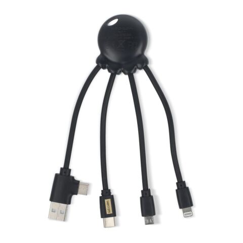 4009| Xoopar Eco Octopus Ladekabel Schwarz | ohne Werbeanbringung | Nicht verfügbar | Nicht verfügbar