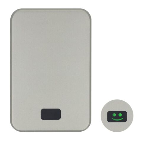 Xoopar Smile Wireless Mirror Powerbank Kompatibel mit MagSafe 5000mAh Hellgrau | ohne Werbeanbringung | Nicht verfügbar | Nicht verfügbar