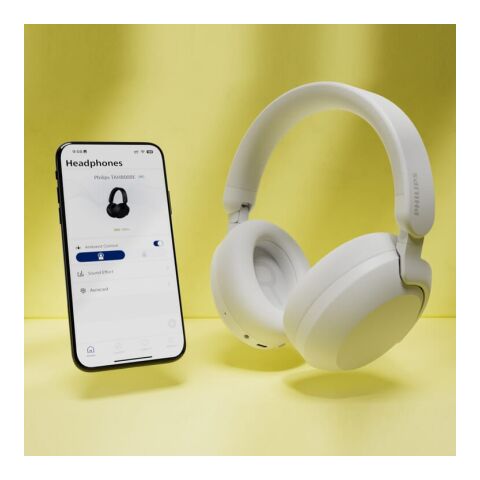 Philips TAH8000E Over-Ear-Kopfhörer mit ANC Weiss | Digital Transferdruck | Tasche | 55 mm x 50 mm
