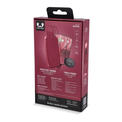 2PB18100 | Fresh &#039;n Rebel Powerbank 18000mAh USB-C Fast Charging 20W Rot / Weiß | ohne Werbeanbringung | Nicht verfügbar | Nicht verfügbar