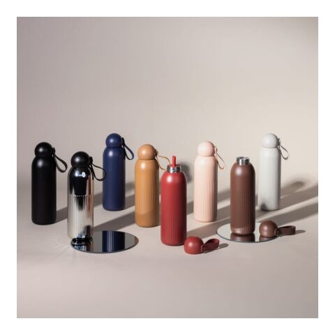 Sagaform Tekla Stahlisolierflasche (recycelt) 500 ml Schwarz | ohne Werbeanbringung | Nicht verfügbar | Nicht verfügbar