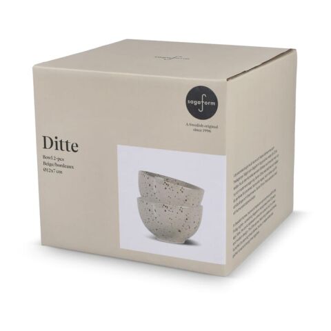 Sagaform Ditte Keramikschüsselset 12 cm Beige | ohne Werbeanbringung | Nicht verfügbar | Nicht verfügbar