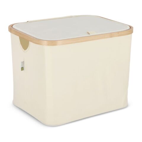 InSideOut faktbarer Korb mit Deckel Sogne 40,5 x 33 x 30cm Ecru | ohne Werbeanbringung | Nicht verfügbar | Nicht verfügbar