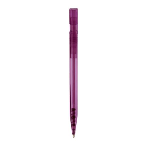Kugelschreiber Nash Transparent Transparent Violett-Transparent Violett | 1-farbiger Siebdruck | in Verlängerung vom Clip | 45 mm x 25 mm | Nicht verfügbar