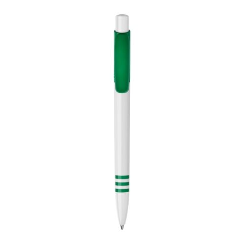 Kugelschreiber Tropic hardcolour Weiss-Dunkelgrün | 1-farbiger Siebdruck | 270° vom Clip | 40 mm x 25 mm | Nicht verfügbar