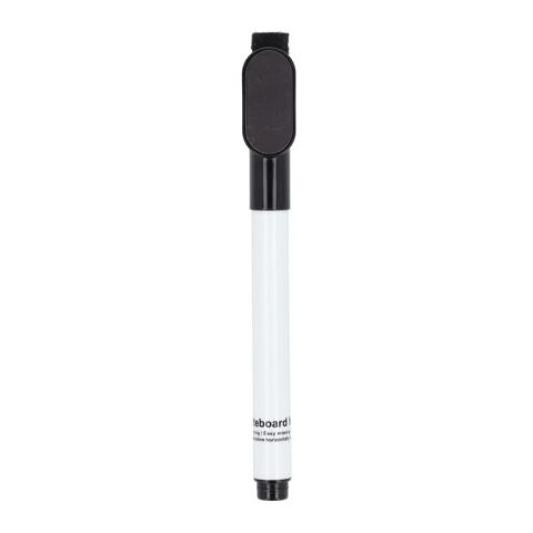 Whiteboard-Marker mit Magnet und Wischer Schwarz