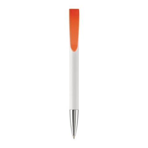 KS Apollo Metall Tip HC Weiss-Orange | 1-farbiger Siebdruck | in Verlängerung vom Clip | 45 mm x 25 mm | Nicht verfügbar