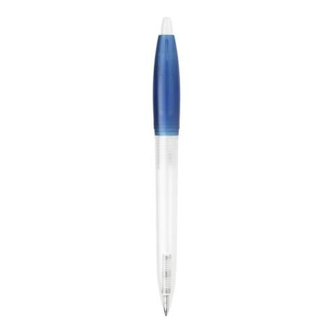 Kugelschreiber Bio-S! Clear Transparent Blau / Weiss | 1-farbiger Siebdruck | 270° vom Clip | 40 mm x 25 mm | Nicht verfügbar