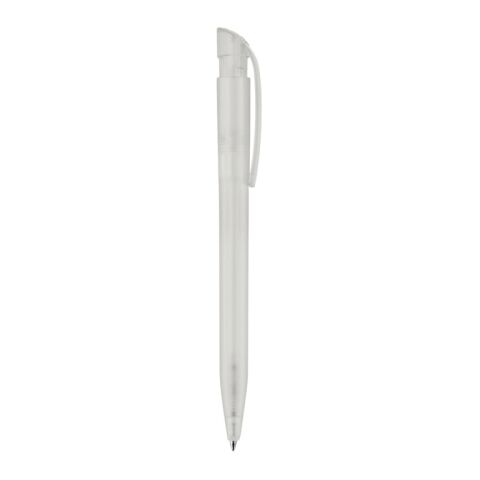 Kugelschreiber S45 R-PET Transparent Weiss-Weiss | 1-farbiger Siebdruck | in Verlängerung vom Clip | 45 mm x 25 mm | Nicht verfügbar