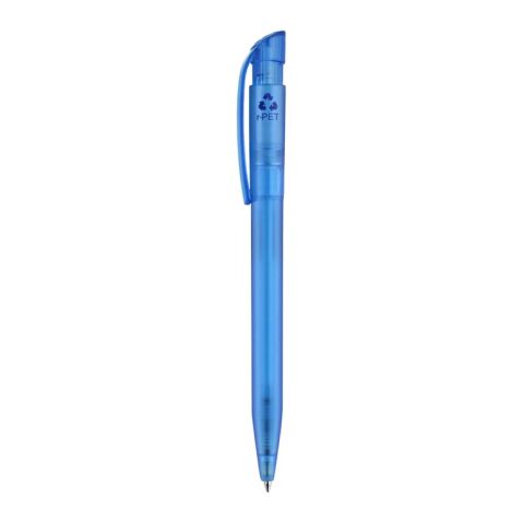 Kugelschreiber S45 R-PET Transparent Blau / Weiss-Blau / Weiss | 1-farbiger Siebdruck | In Verlängerung vom Clip | 45 mm x 25 mm | Nicht verfügbar