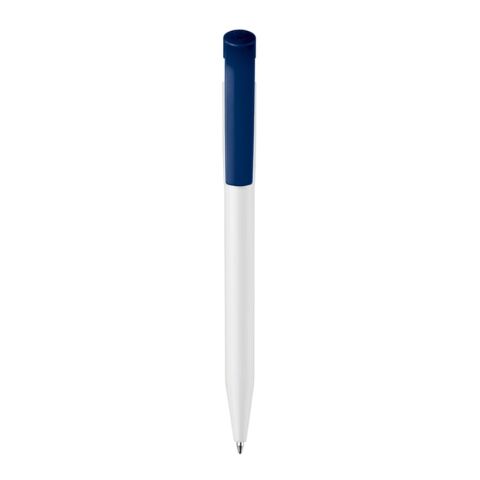 Kugelschreiber S45 Hardcolour Weiss-Dunkelblau | 1-farbiger Tampondruck | 90° vom Clip | 45 mm x 8 mm | Nicht verfügbar