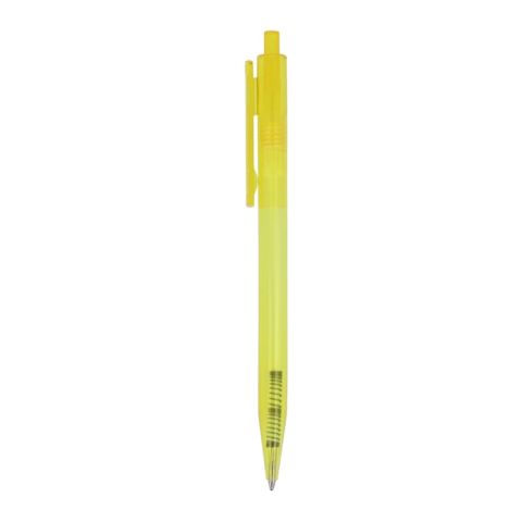 Kugelschreiber Kuma Transparent Gelb-Gelb | 1-farbiger Siebdruck | in Verlängerung vom Clip | 45 mm x 25 mm | Nicht verfügbar