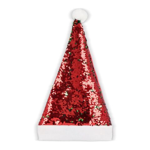 Zweifarbige Pailletten-Weihnachtsmütze Rot / Weiß-Grün | ohne Werbeanbringung | Nicht verfügbar | Nicht verfügbar