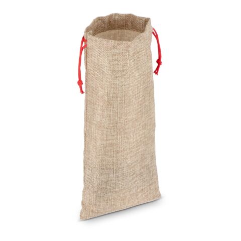 Weinbeutel im Jute-Stil 14x34cm Natur | ohne Werbeanbringung | Nicht verfügbar | Nicht verfügbar