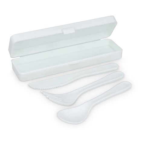 Besteckset PP Weiss | ohne Werbeanbringung | Nicht verfügbar | Nicht verfügbar